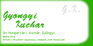 gyongyi kuchar business card